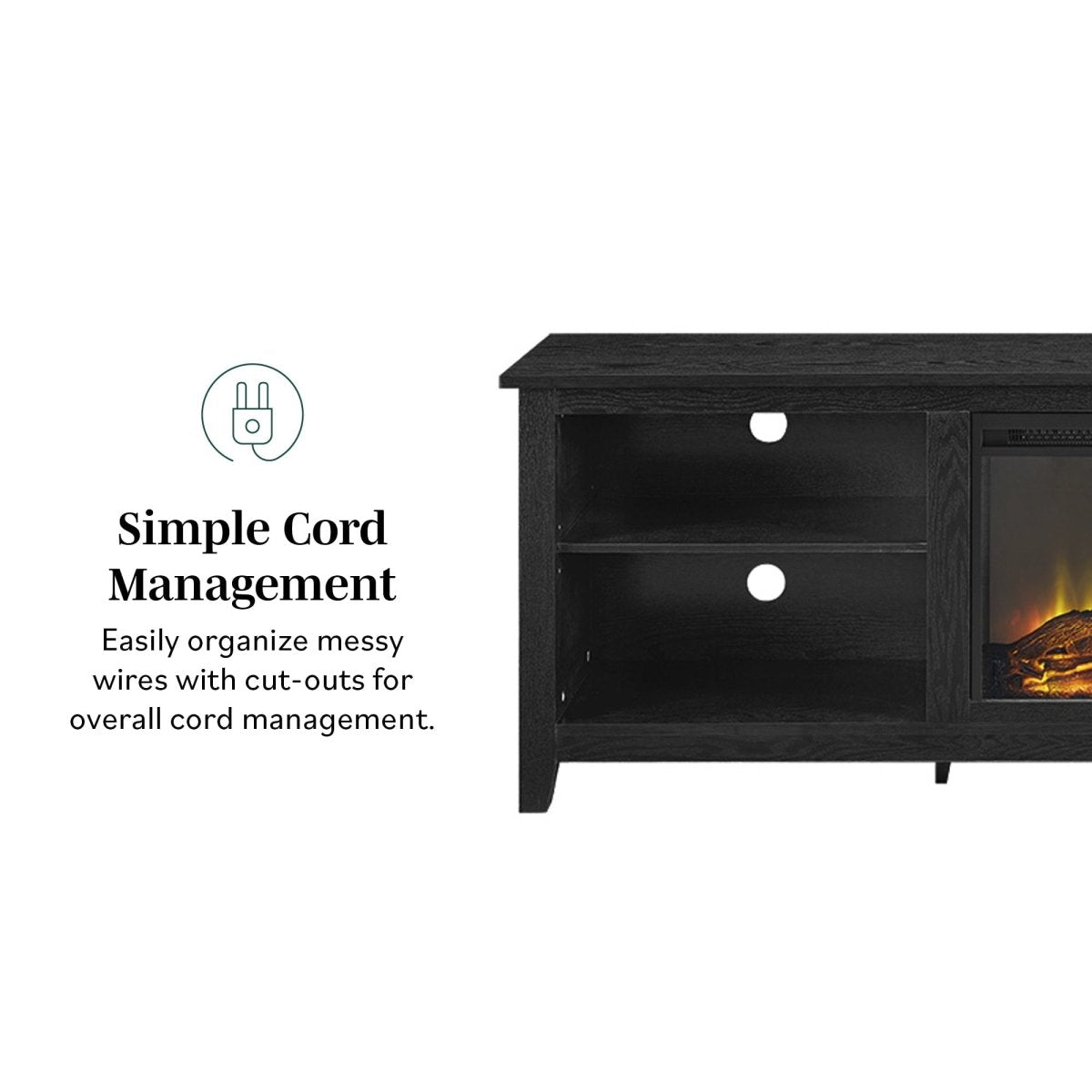 Walker Edison Essential Fireplace TV Stand - lily & onyx