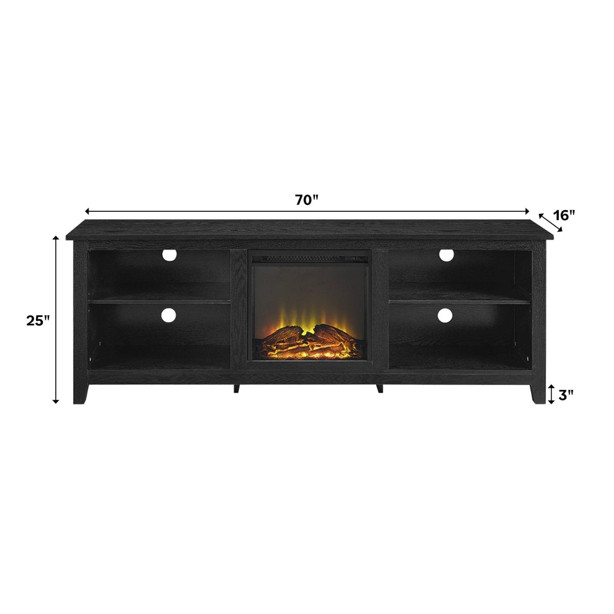 Walker Edison Essential Fireplace TV Stand - lily & onyx