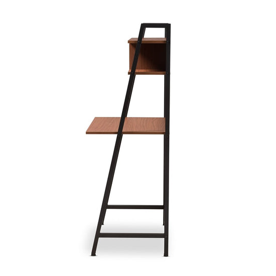 Baxton Studio Ethan Rustic Industrial Style Brown Wood And Metal Desk - lily & onyx