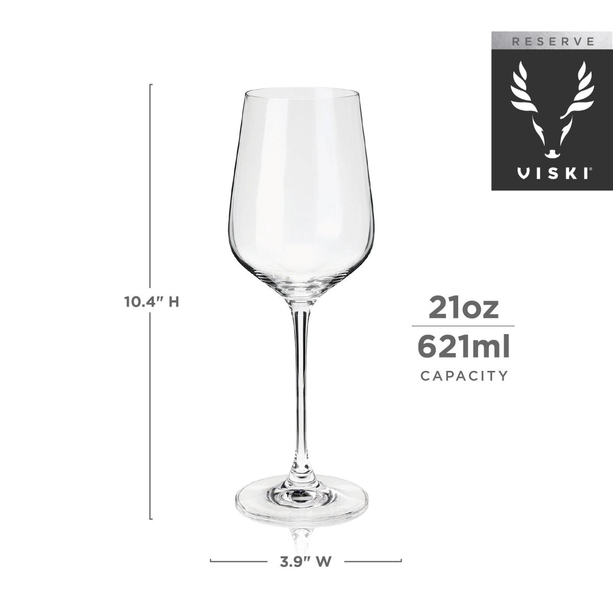 Viski European Crystal Bordeaux Glasses, Set of 4 - lily & onyx
