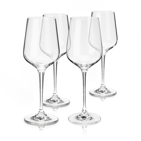 Viski European Crystal Chardonnay Glasses, Set of 4 - lily & onyx