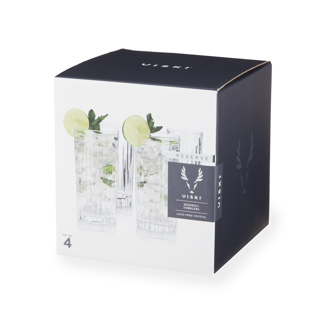 Viski European Crystal Highball Tumblers - lily & onyx