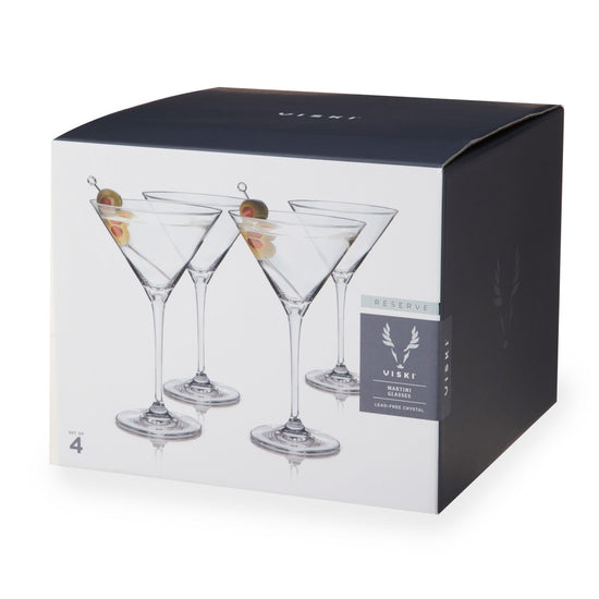 Orange Stem Crystal Martini Glasses 12 oz.