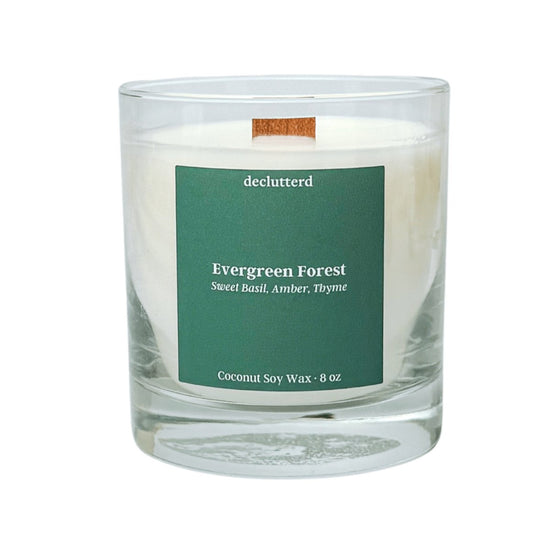 declutterd Evergreen Forest Wood Wick Candle - lily & onyx