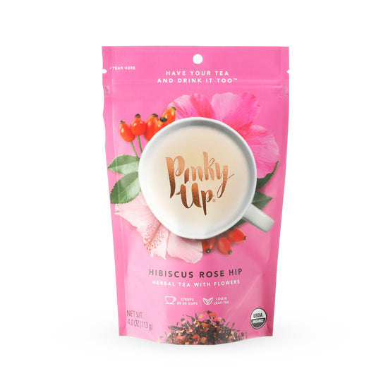 Pinky Up Hibiscus Rosehip Loose Leaf Tea Pouch - lily & onyx