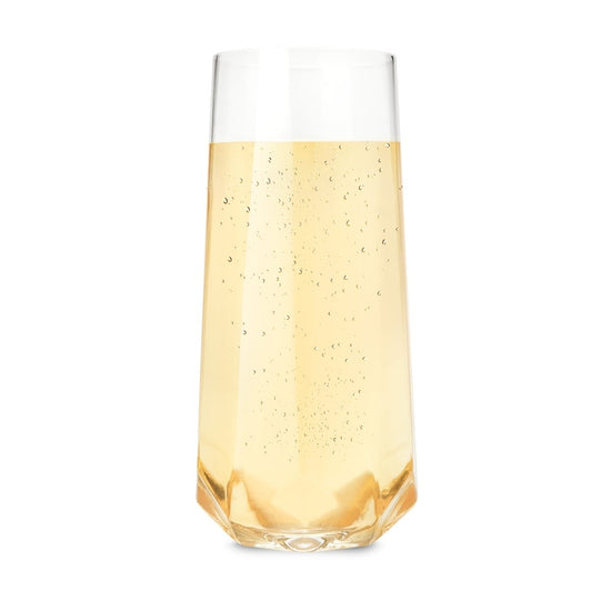 Load image into Gallery viewer, Viski Faceted Crystal Stemless Champagne Flutes - lily &amp;amp; onyx
