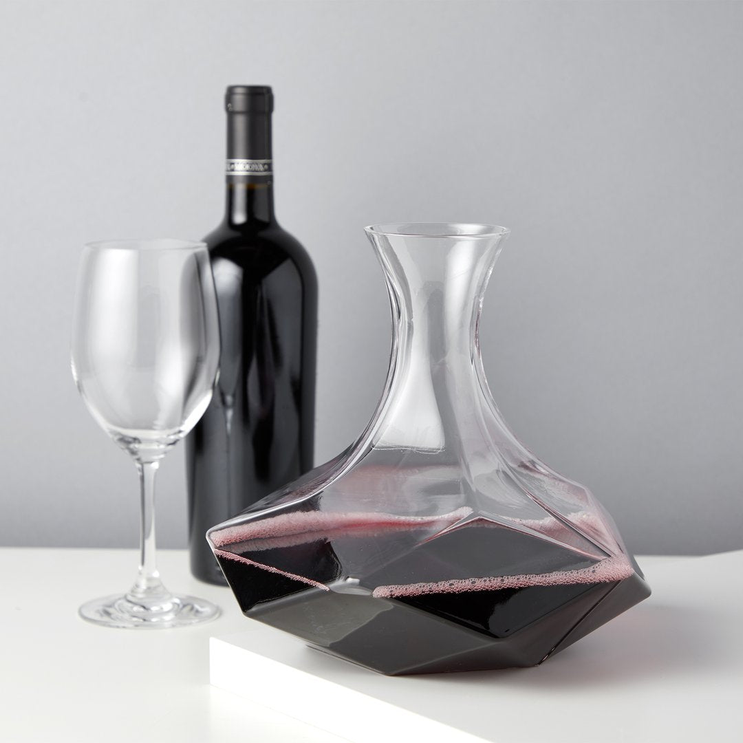 Viski Faceted Crystal Wine Decanter - lily & onyx