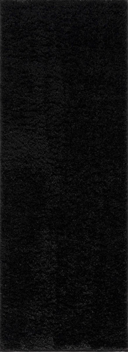 Load image into Gallery viewer, Hauteloom Faina Solid Black Washable Shag Rug - lily &amp;amp; onyx
