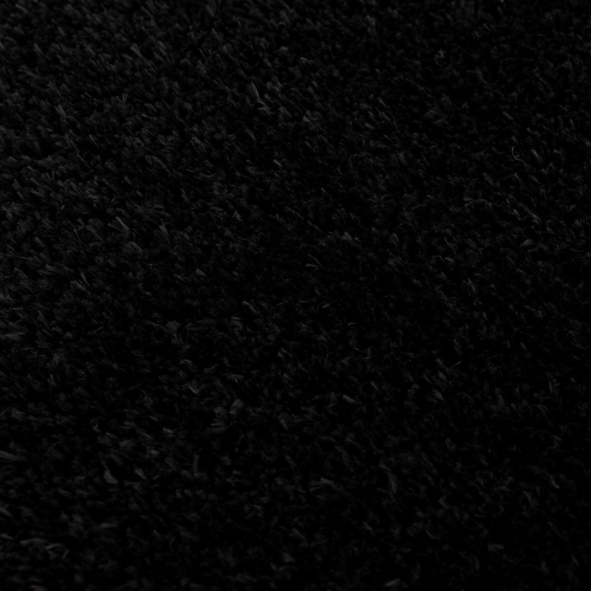 Hauteloom Faina Solid Black Washable Shag Rug - lily & onyx