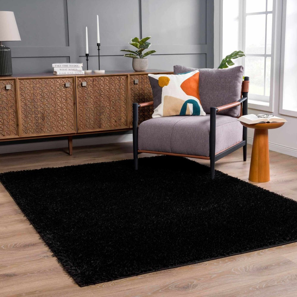 
                      
                        Hauteloom Faina Solid Black Washable Shag Rug - lily & onyx
                      
                    