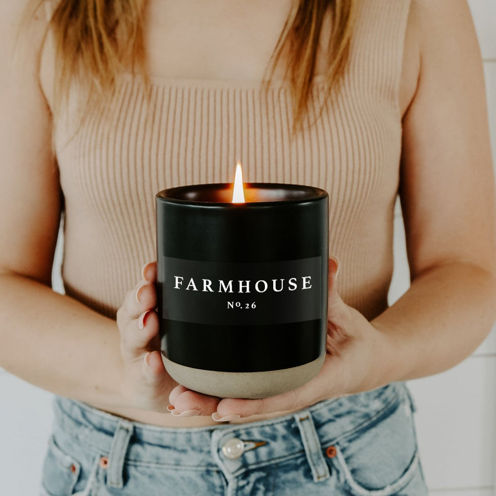 
                      
                        Sweet Water Decor Farmhouse Soy Candle - Black Stoneware Jar - 12 oz - lily & onyx
                      
                    