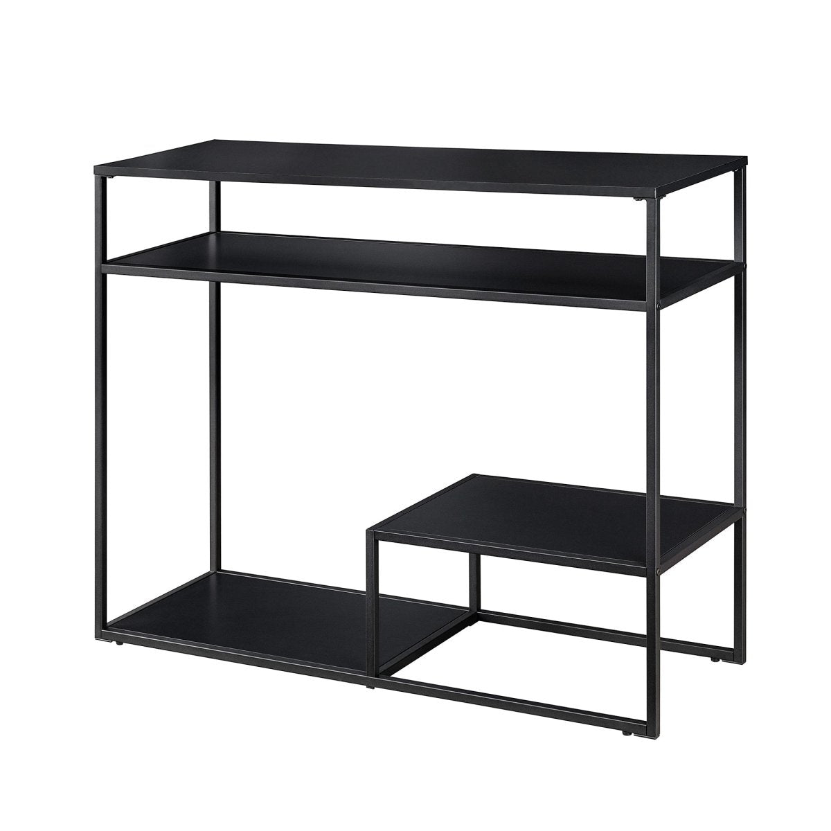 Walker Edison Fasi 42" Metal and Wood Entry Table with Tiered Shelves - lily & onyx