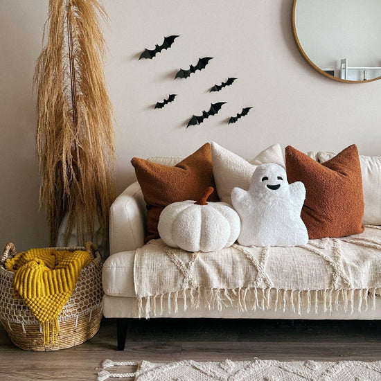 Busa Designs Faux Fur Ghost Pillow - lily & onyx