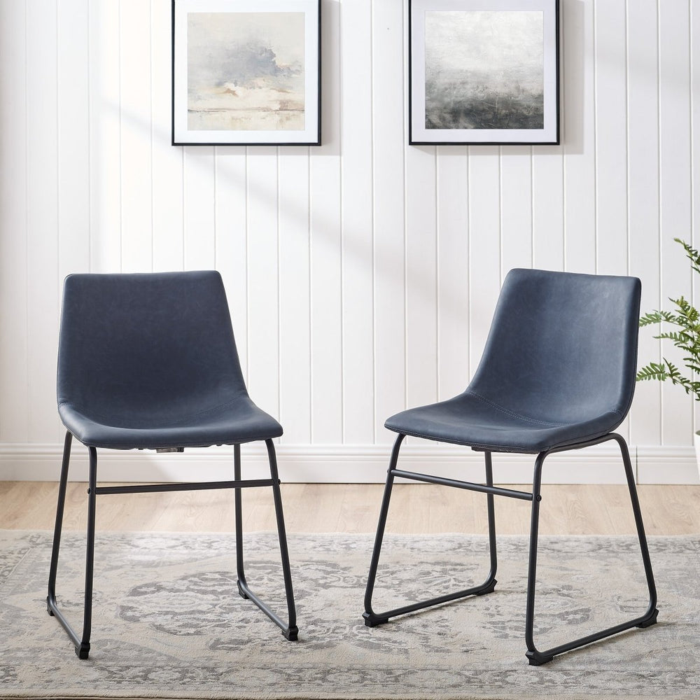 Walker Edison Faux Leather Dining Chairs - lily & onyx