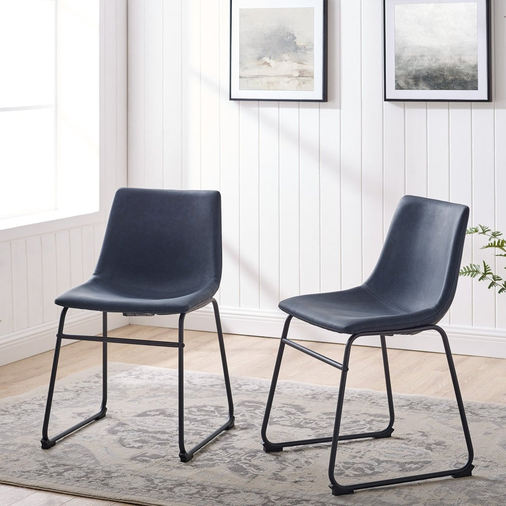 Walker Edison Faux Leather Dining Chairs - lily & onyx