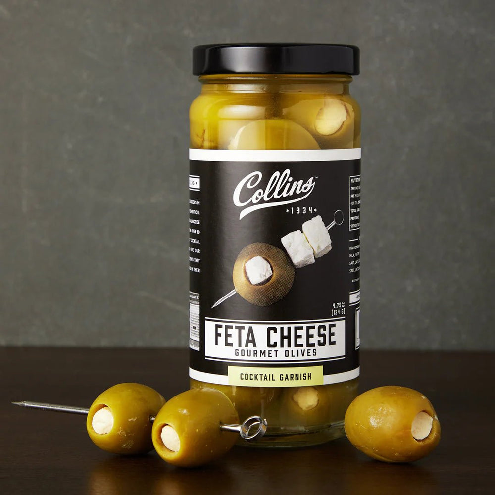 Collins Feta Cheese Cocktail Olives, 4.5 Oz - lily & onyx