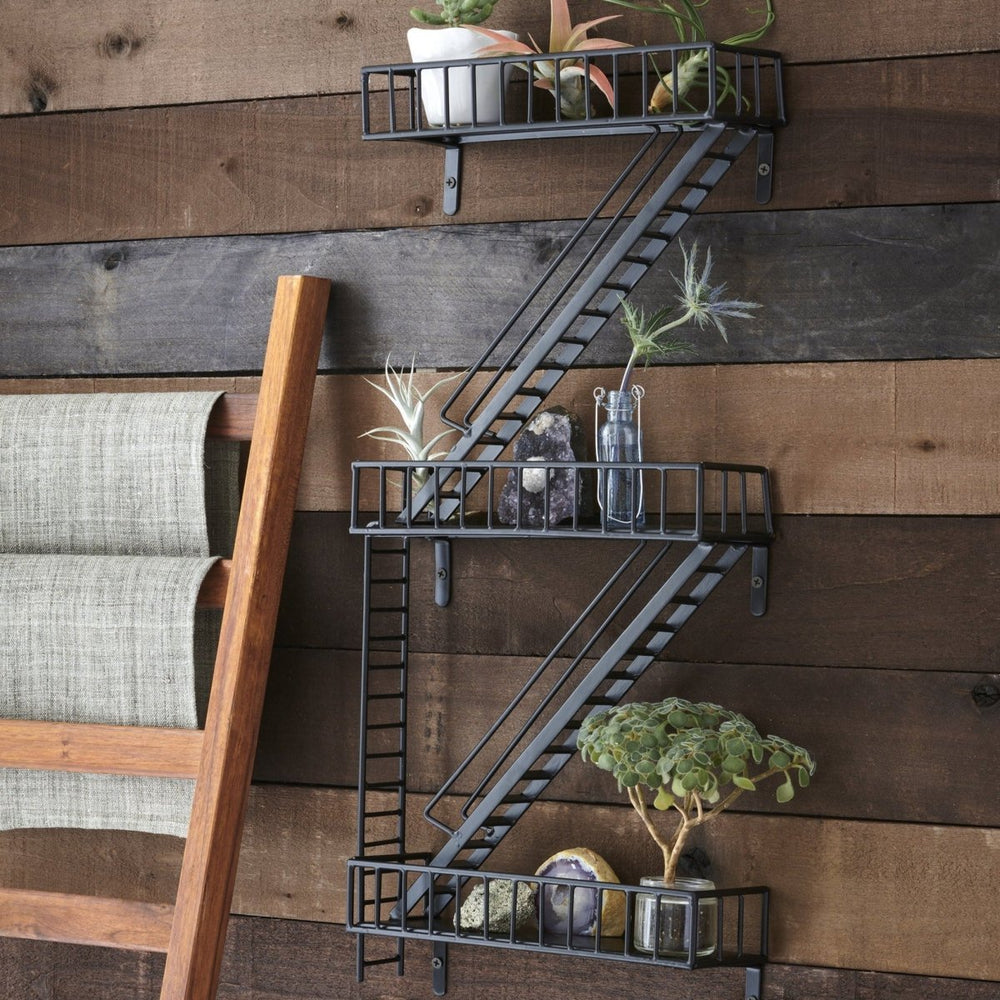 texxture Fire Escape Gunmetal Wall Shelf - lily & onyx