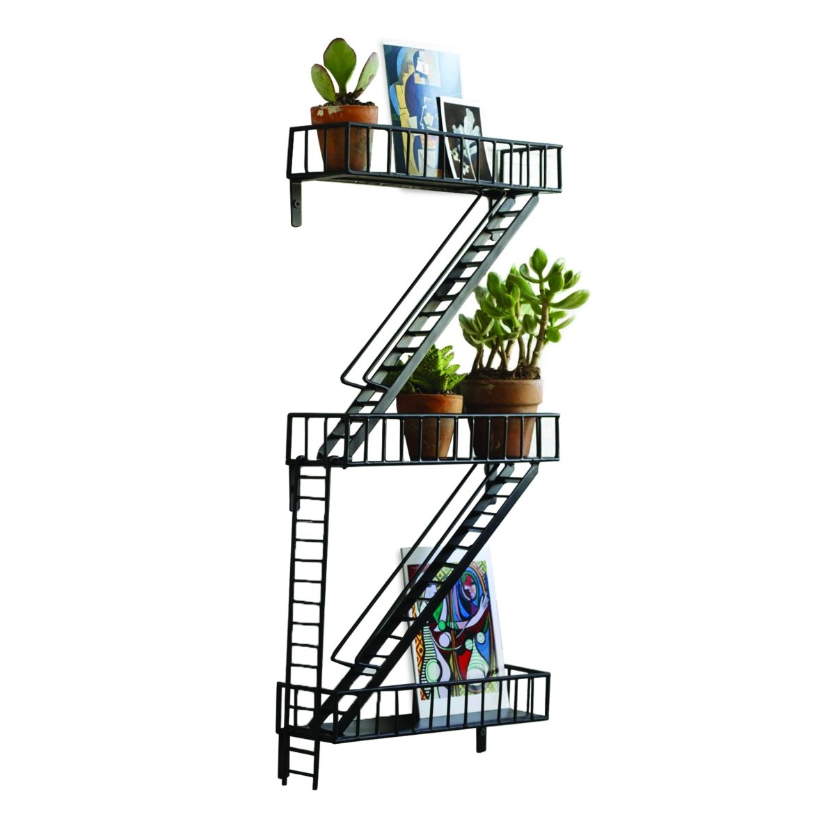 texxture Fire Escape Gunmetal Wall Shelf - lily & onyx