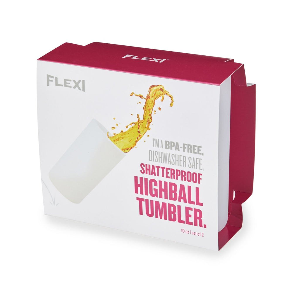 
                      
                        TRUE Flexi™ Clear Silicone Highball Tumblers, Set of 2 - lily & onyx
                      
                    