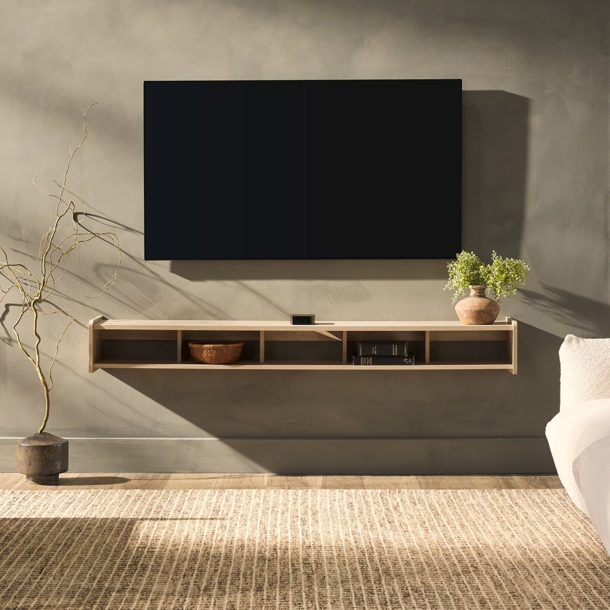 Walker Edison Floating Minimalist TV Stand - lily & onyx