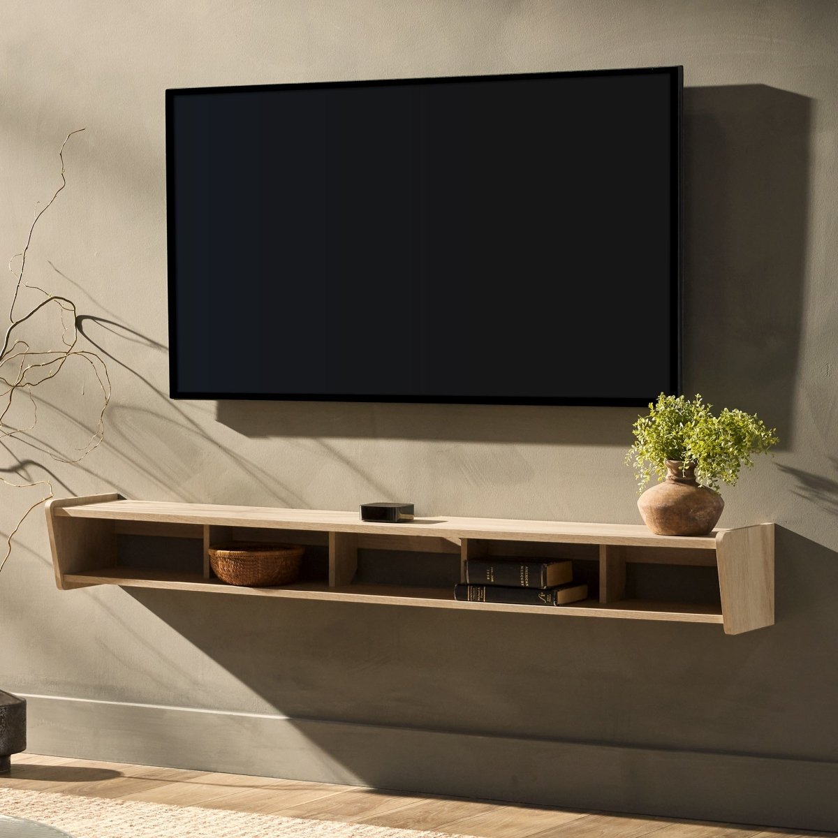 Walker Edison Floating Minimalist TV Stand - lily & onyx