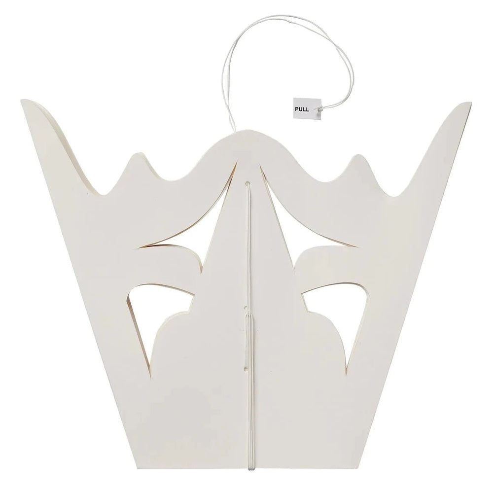 
                      
                        Flurry™ Hanging Paper Snowflake-Crystal folded up against a white background
                      
                    
