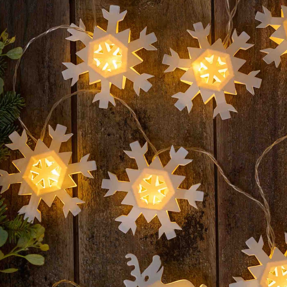 texxture Flurry™ LED Paper Snowflake Garland - lily & onyx