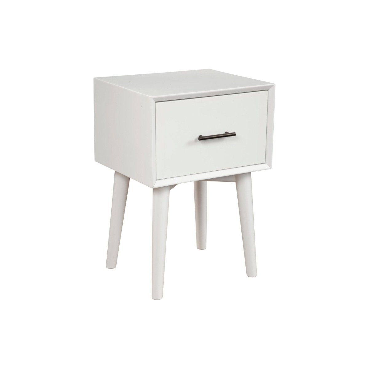 Alpine Furniture Flynn End Table, White - lily & onyx