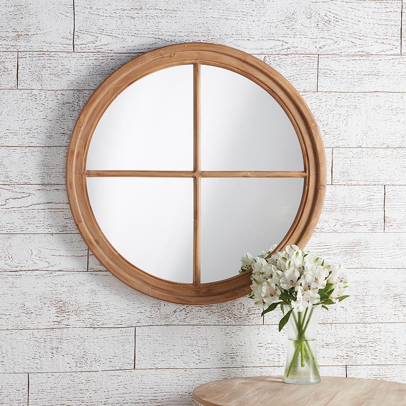 47th & Main Four Panel Round Wall Mirror - lily & onyx