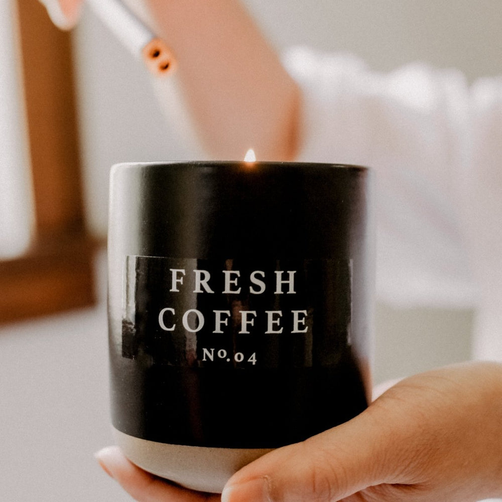 
                      
                        Sweet Water Decor Fresh Coffee Soy Candle - Black Stoneware Jar - 12 oz - lily & onyx
                      
                    