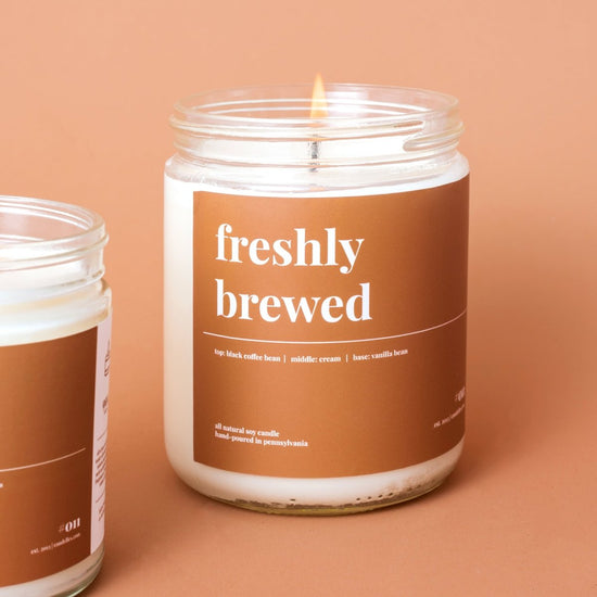 Candelles Freshly Brewed Soy Candle, 16 oz - lily & onyx