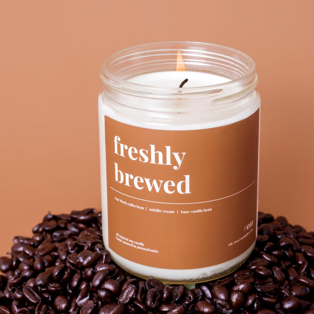 Candelles Freshly Brewed Soy Candle, 16 oz - lily & onyx