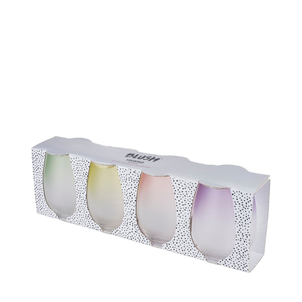 
                      
                        Blush Frosted™ Ombre Stemless Wine Glasses, Set of 4 - lily & onyx
                      
                    
