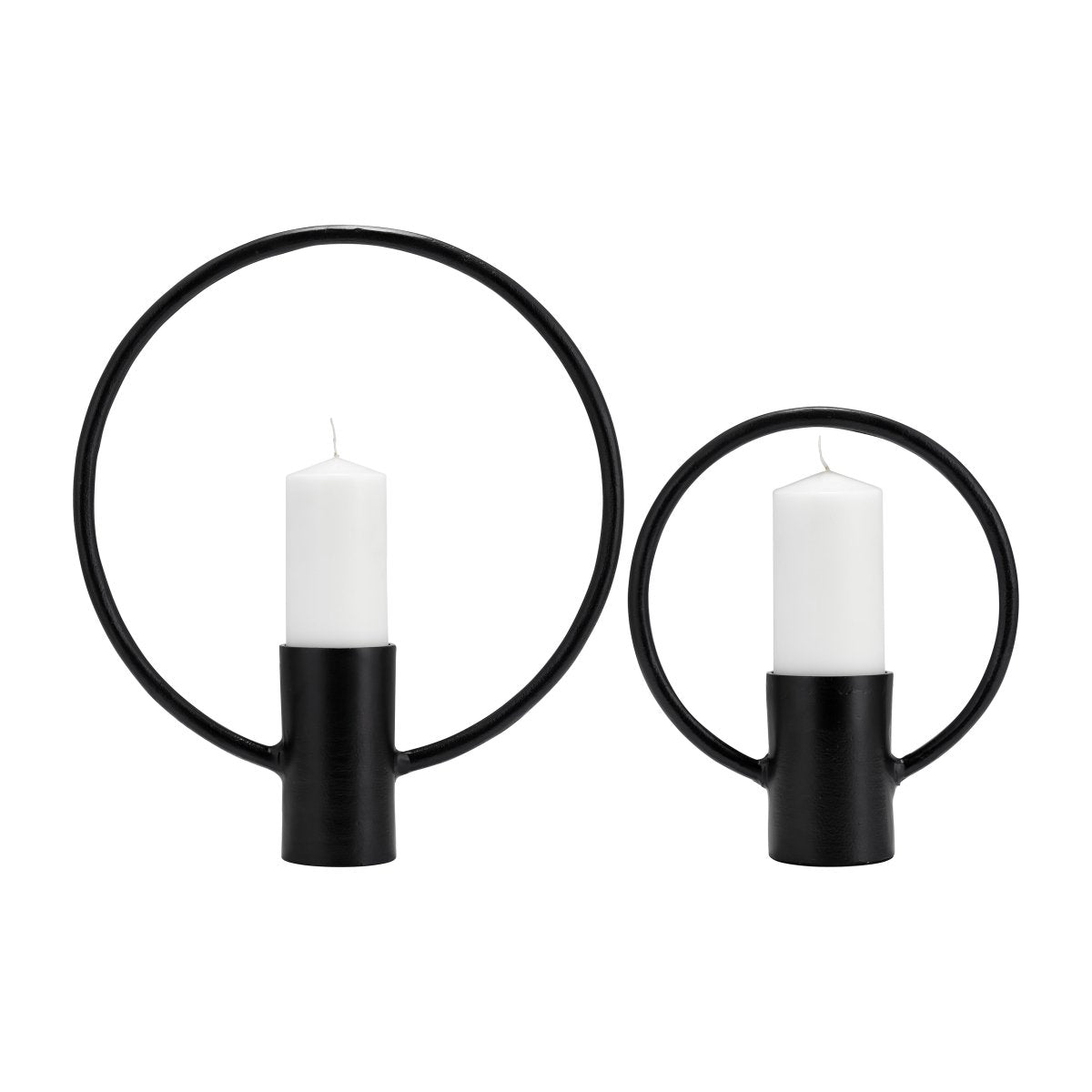 Sagebrook Home Full Circle Tea Light Candle Holder, Set of 2 - lily & onyx