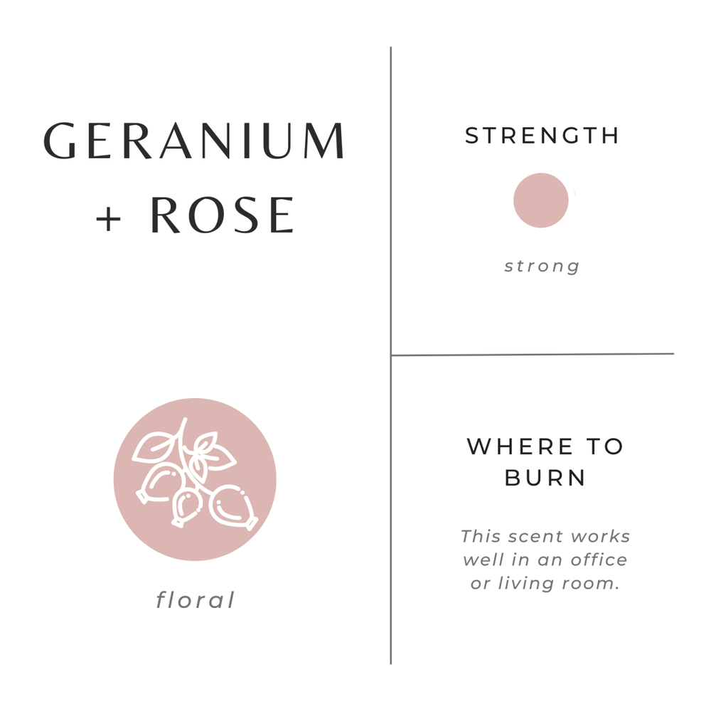 
                      
                        Slow North Geranium + Rose Frosted Candle, 8 oz - lily & onyx
                      
                    