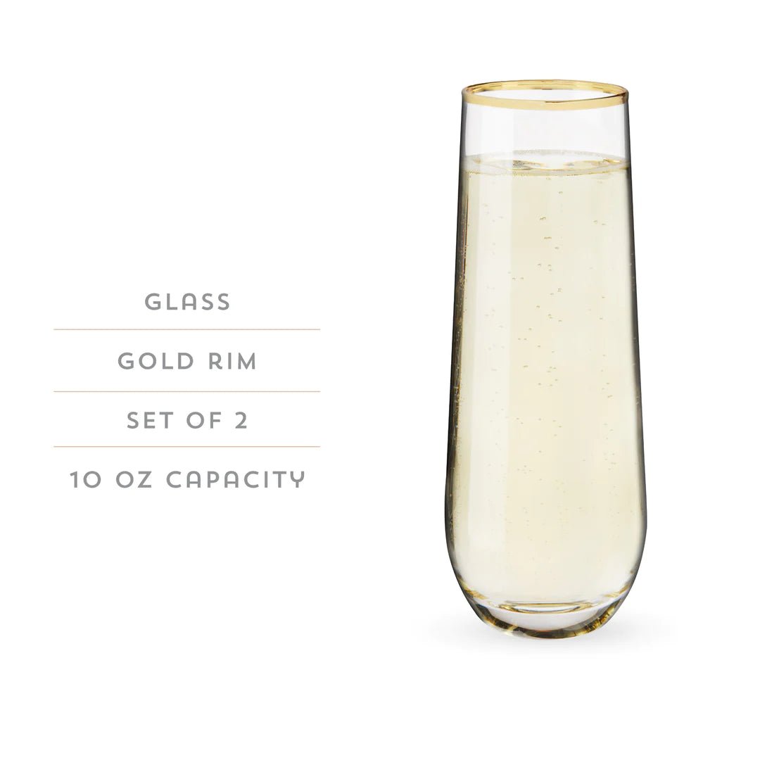 Crystal Stemless Champagne Flutes – Lilybranch