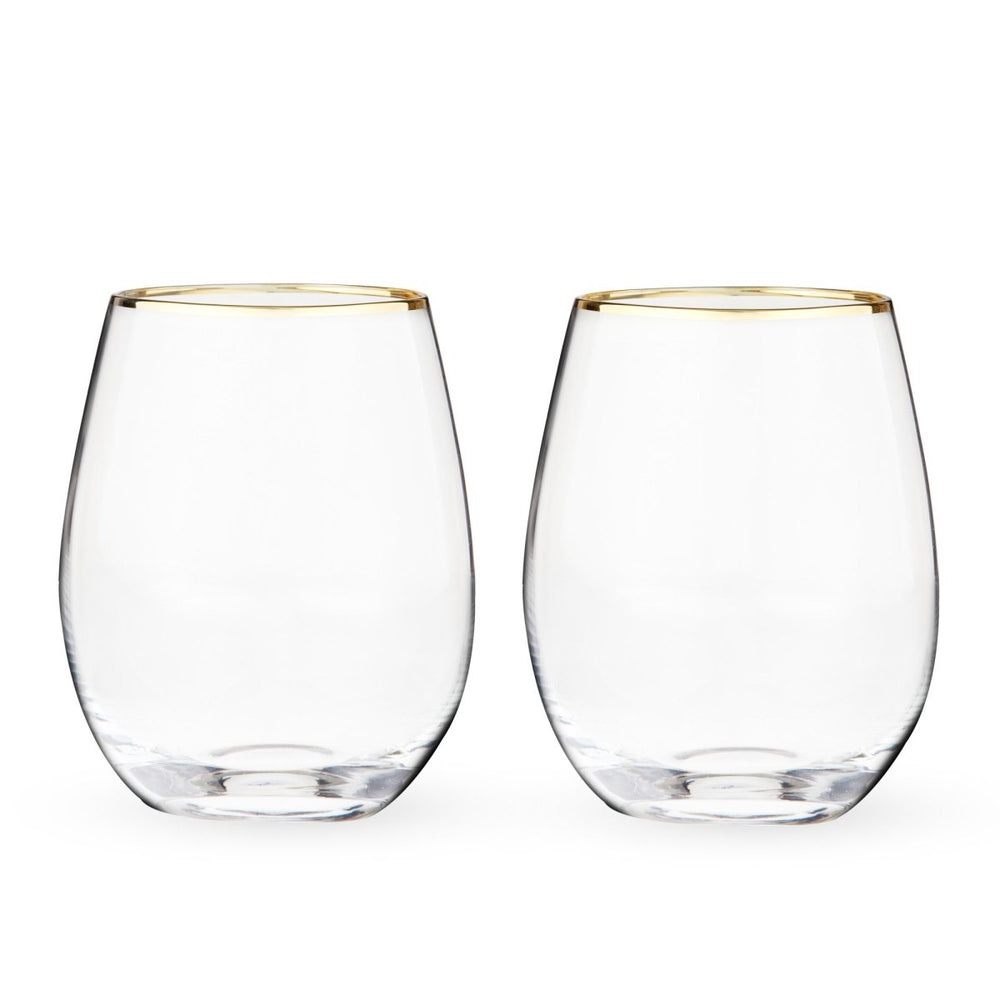 
                      
                        Twine Gilded Stemless Wine Glass, Set of 2 - lily & onyx
                      
                    