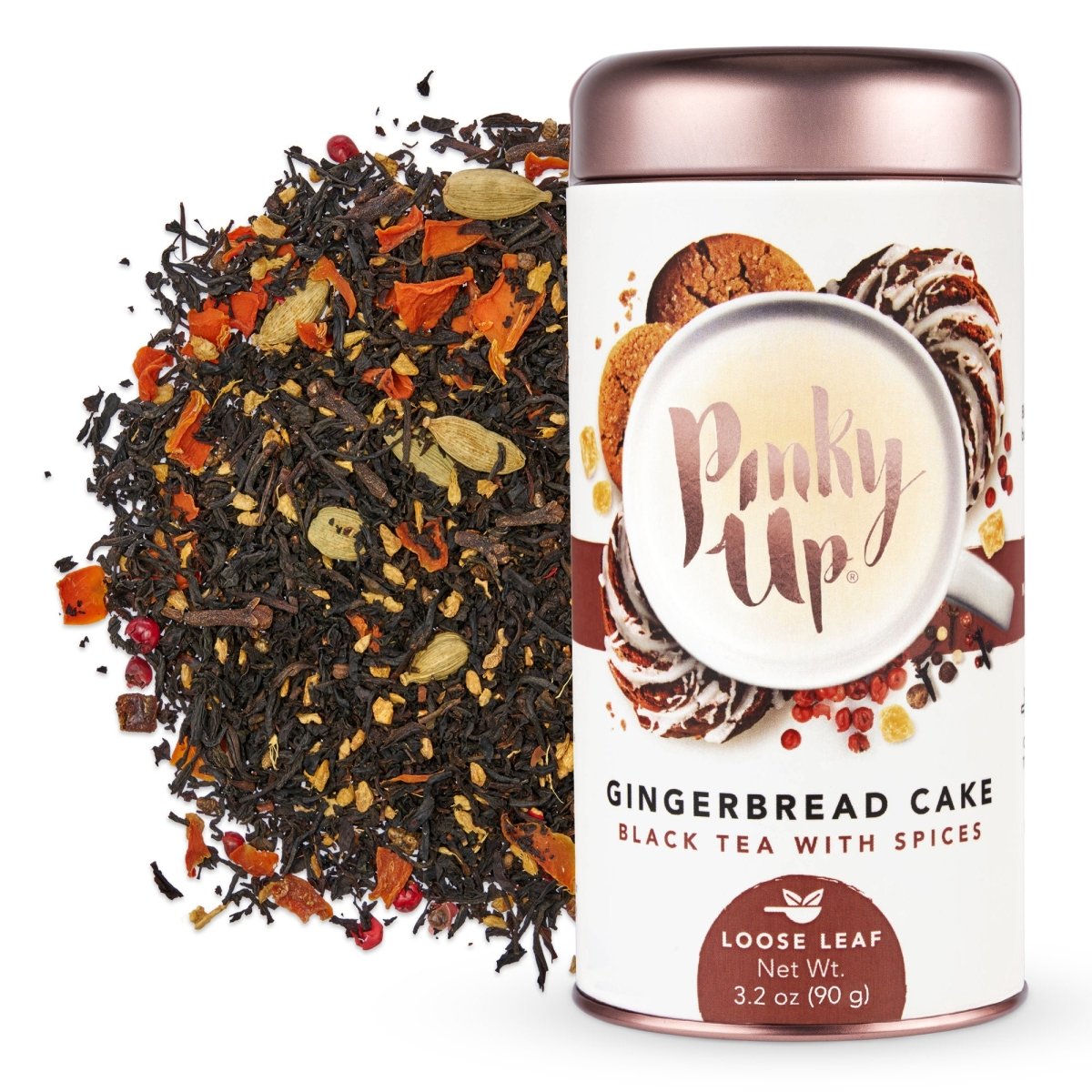 Load image into Gallery viewer, Pinky Up Gingerbread Loose Leaf Tea Tins - lily &amp;amp; onyx
