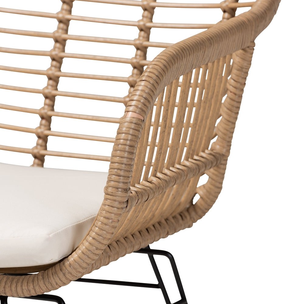 
                      
                        Baxton Studio Giorgia Modern & Contemporary Beige Fabric & Brown Synthetic Rattan 2 Piece Patio Chair Set - lily & onyx
                      
                    