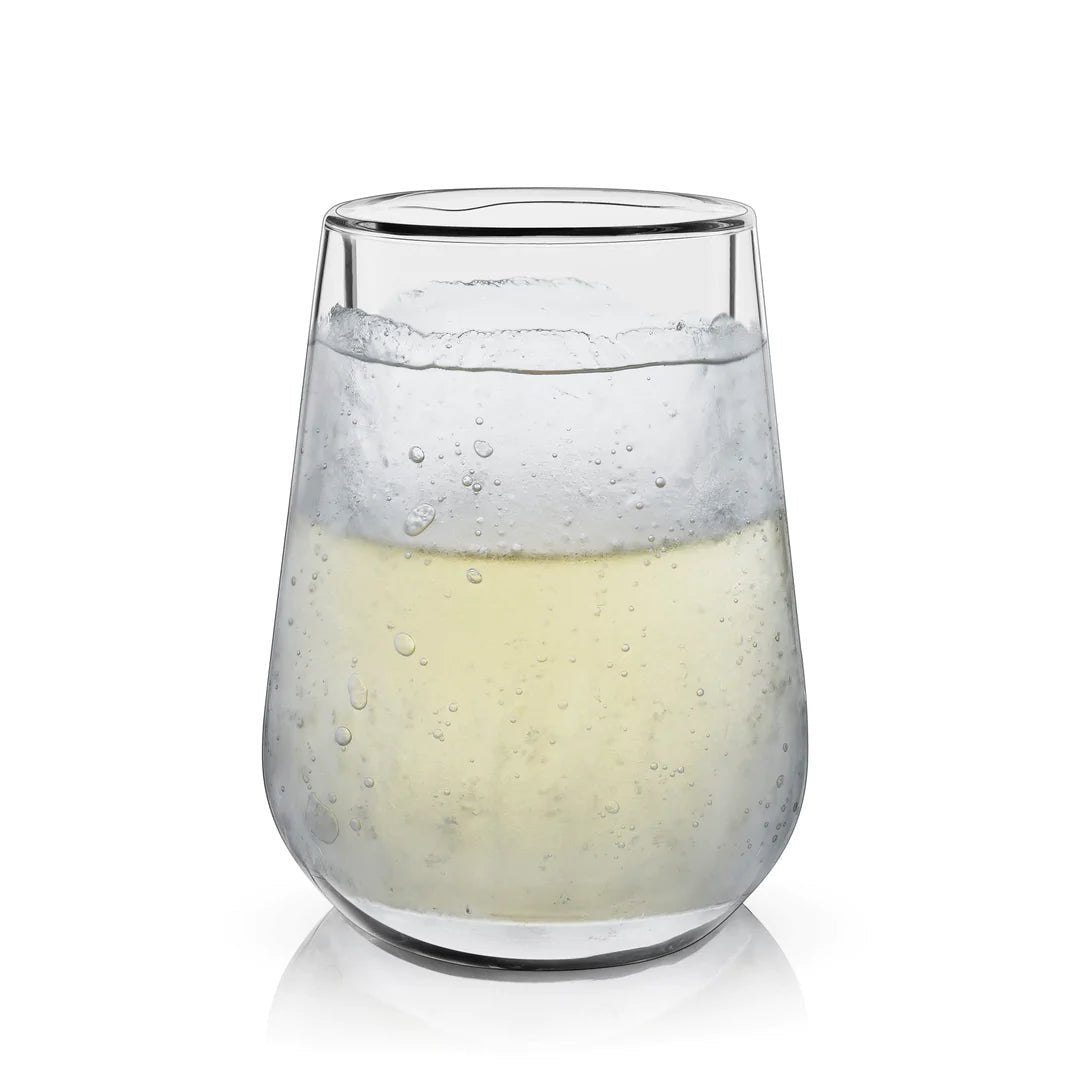 Viski Glacier™ Double Walled Chilling Wine Glass - lily & onyx