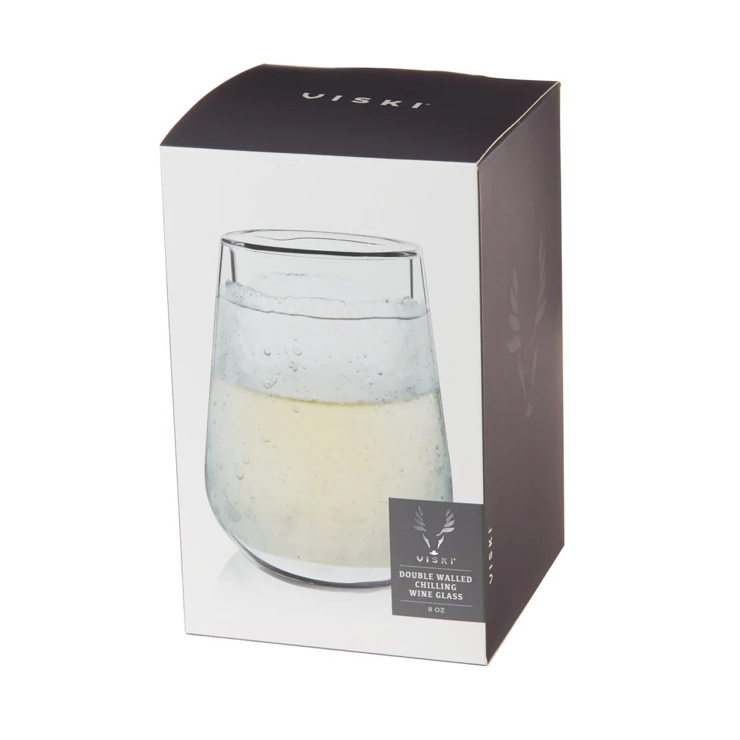 Viski Glacier™ Double Walled Chilling Wine Glass - lily & onyx