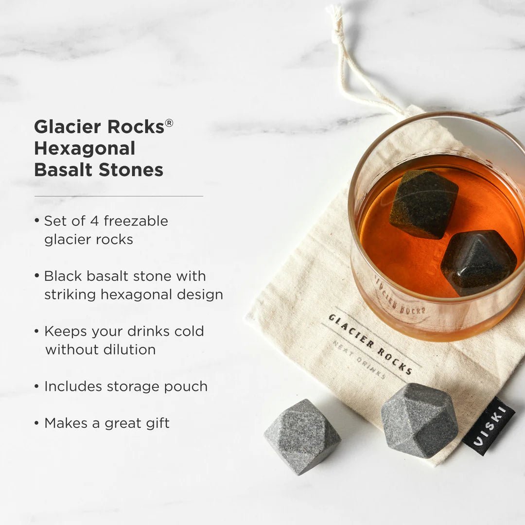 Viski Glacier Rocks® Hexagonal Basalt Stones - lily & onyx