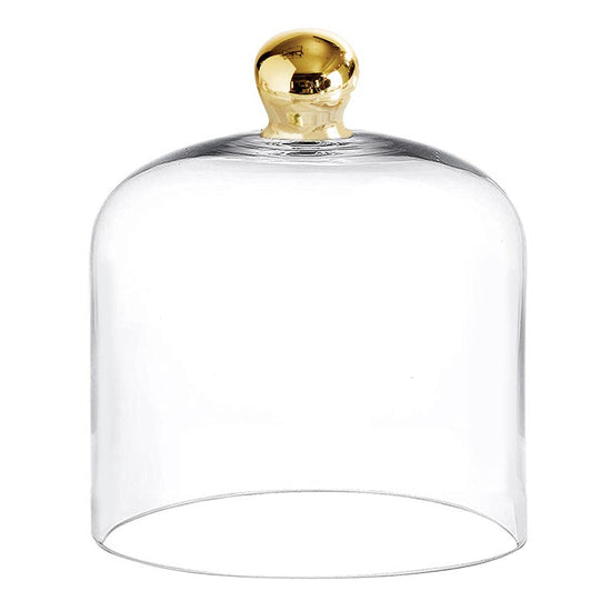 Santa Barbara Design Studio Glass Cloche with Gold Knob, Medium - Set of 2 - lily & onyx
