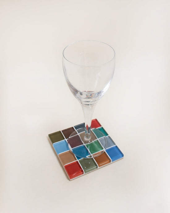 Subtle Art Studios Glass Tile Coaster - Autumn Sprinkles - lily & onyx