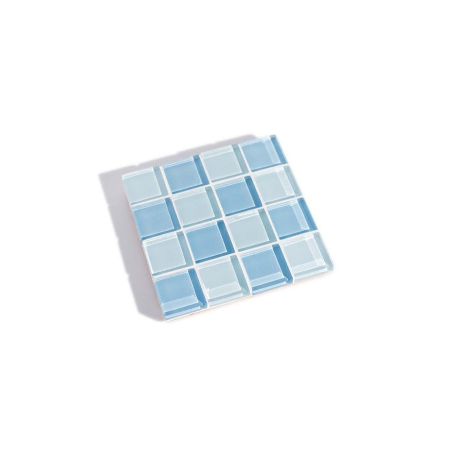 Subtle Art Studios Glass Tile Coaster - Baby Blue - lily & onyx