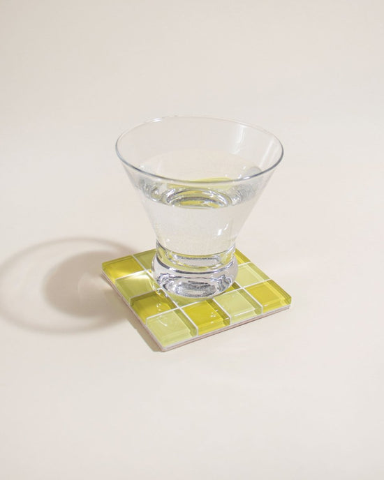 Subtle Art Studios Glass Tile Coaster - Banana Frosting - lily & onyx