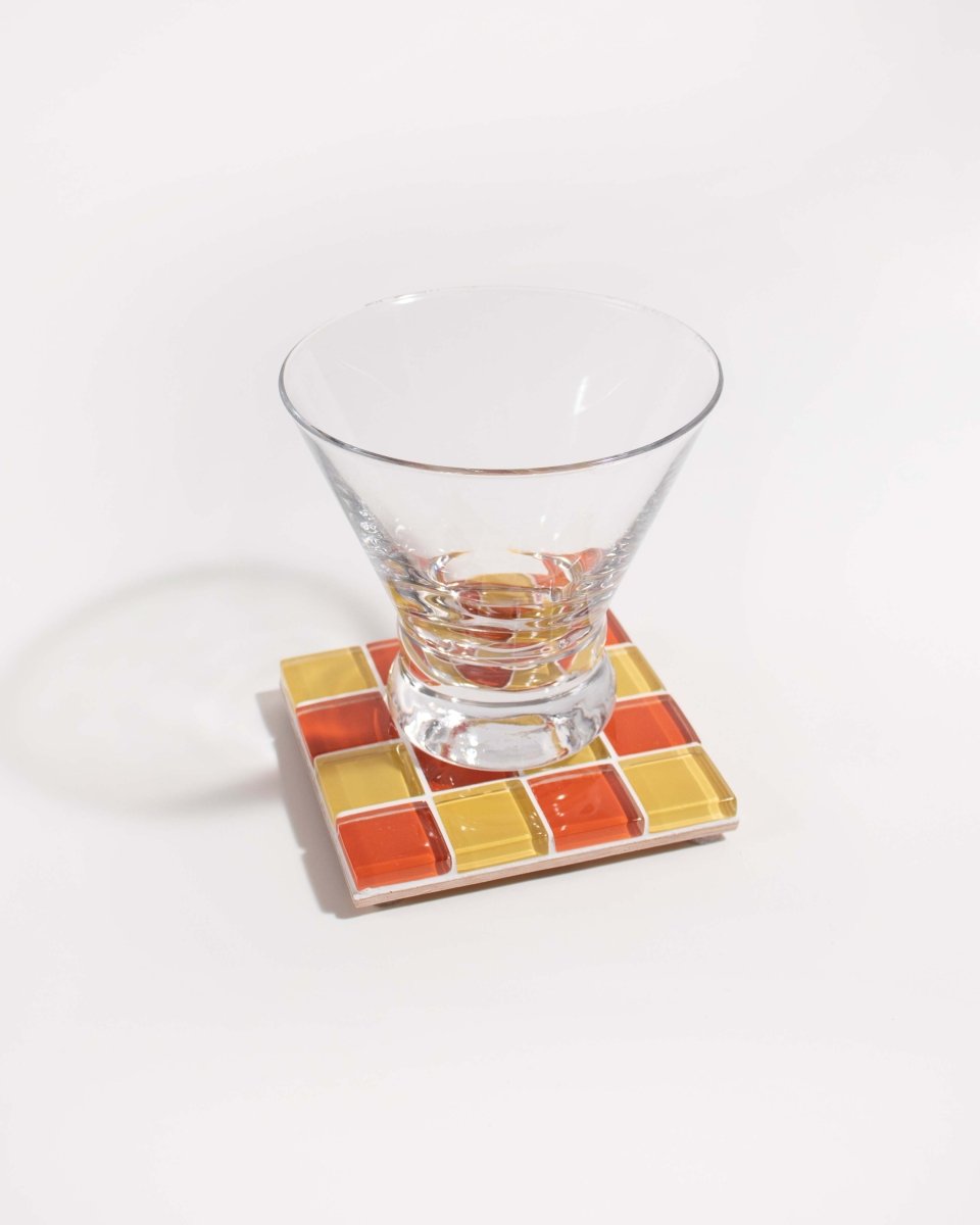 Subtle Art Studios Glass Tile Coaster - Candy Cone - lily & onyx