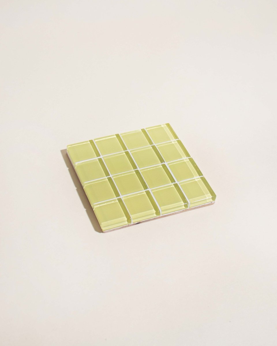 Subtle Art Studios Glass Tile Coaster - It's Lemon - lily & onyx