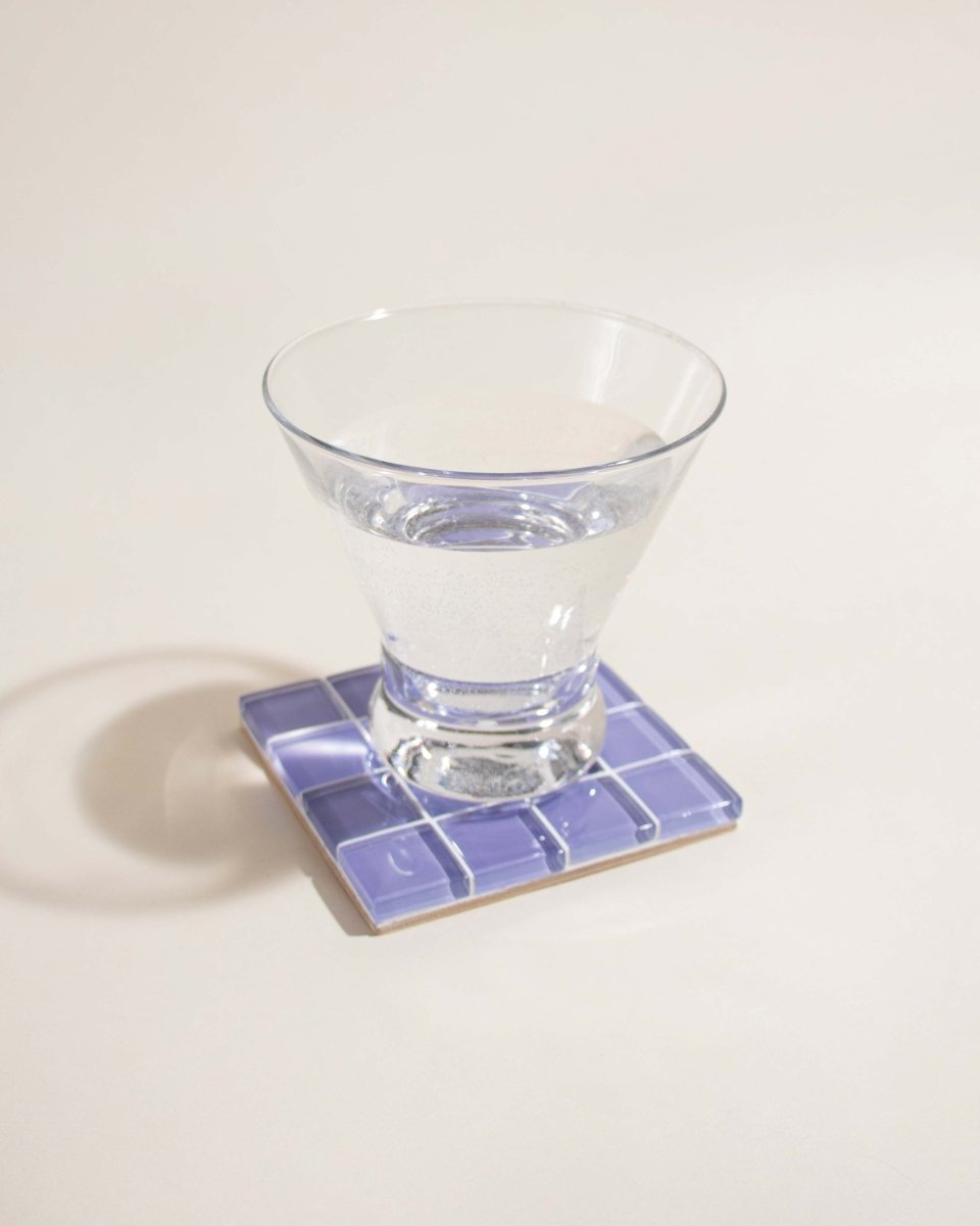 Subtle Art Studios Glass Tile Coaster - It's Lilac - lily & onyx