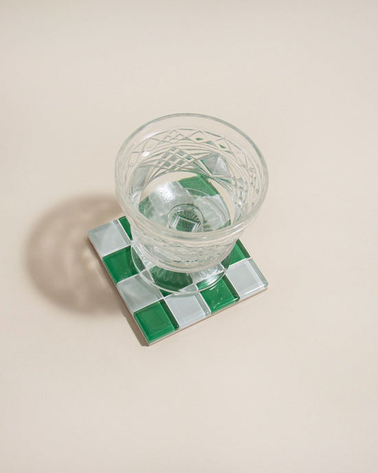 Subtle Art Studios Glass Tile Coaster - Key Lime Pie Milk Chocolate - lily & onyx